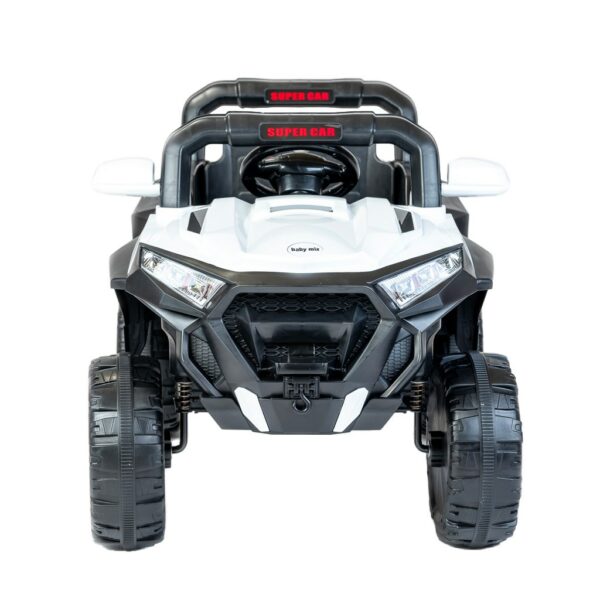 Elektrische 4x4 Kinderauto - Wit/Zwart - Bestuurbaar - Afbeelding 2
