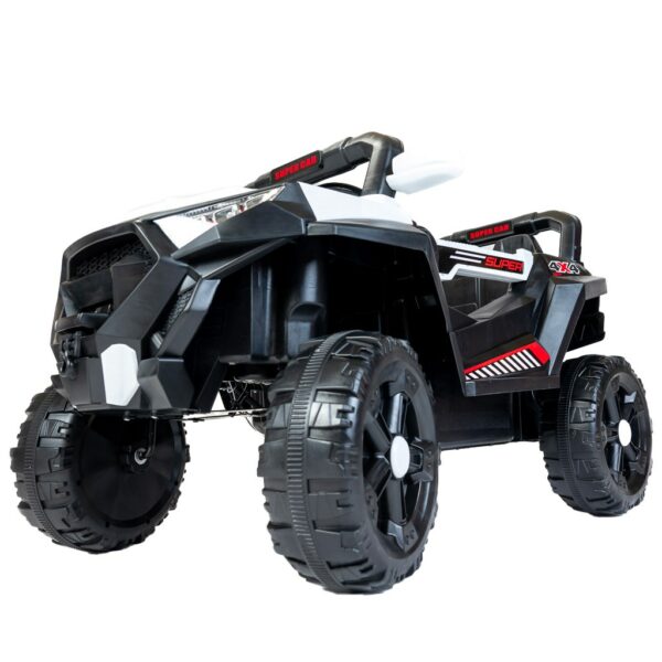 Elektrische 4x4 Kinderauto - Wit/Zwart - Bestuurbaar - Afbeelding 4