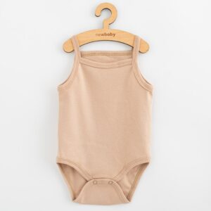 Baby Rompertje - Mouwloos - Licht Beige - 100% Katoen - Drukknopen