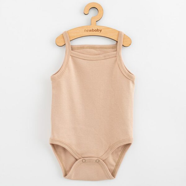 Baby Rompertje - Mouwloos - Licht Beige - 100% Katoen - Drukknopen