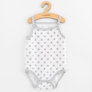 Baby bodysuit - Mouwloos - Grijze sterren - 100% katoen