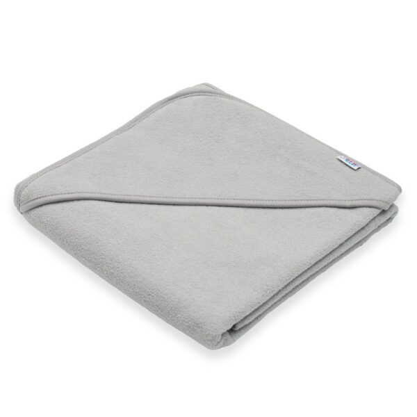 Badcape met Kap 80x80 cm - Grijs - Hydrofiel & Fleece - Afbeelding 2