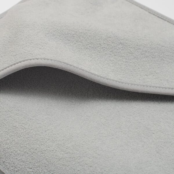 Badcape met Kap 80x80 cm - Grijs - Hydrofiel & Fleece - Afbeelding 3