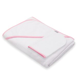 Handdoek Met Kap - Terry - Wit-Rozemint