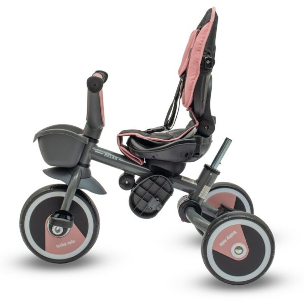5-in-1 RELAX Driewieler Roze – Verstelbaar, Duwstang en 360° Draaiend Zitje - Afbeelding 2