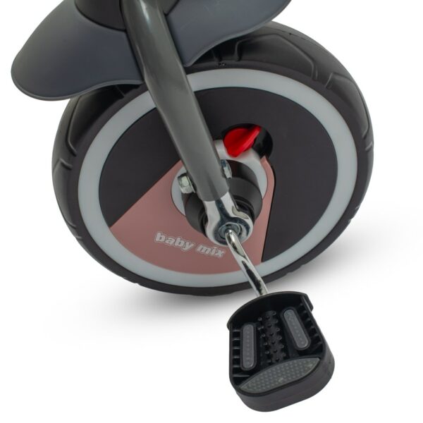 5-in-1 RELAX Driewieler Roze – Verstelbaar, Duwstang en 360° Draaiend Zitje - Afbeelding 3
