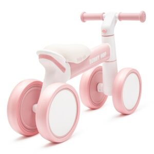 Loopfiets Roze Wit - Ergonomische Zitting