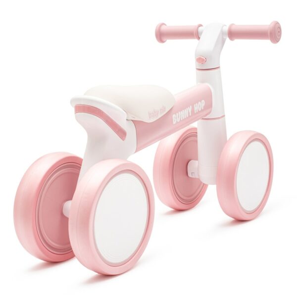 Loopfiets Roze Wit - Ergonomische Zitting