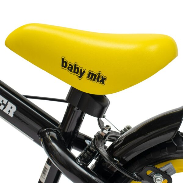 Loopfiets Zwart Geel - Lichtgewist peuterfiets - Afbeelding 2