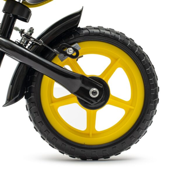 Loopfiets Zwart Geel - Lichtgewist peuterfiets - Afbeelding 5