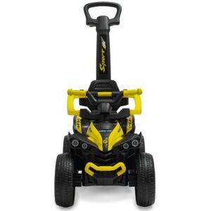 Loopauto kleine quad geel zwart - peuterauto