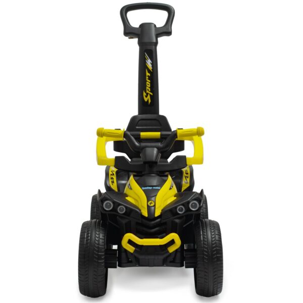 Loopauto kleine quad geel zwart - peuterauto