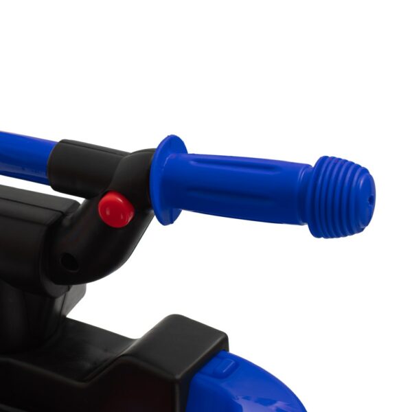 Blauwe/Zwarte Loopauto Quad Design met Duwstang - Afbeelding 3