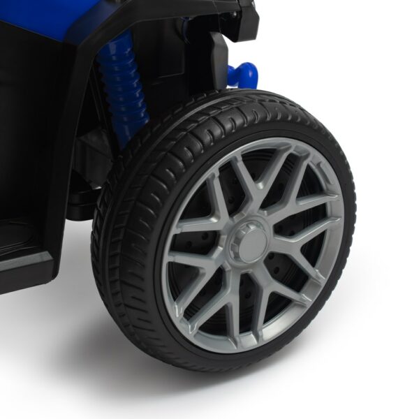 Blauwe/Zwarte Loopauto Quad Design met Duwstang - Afbeelding 4