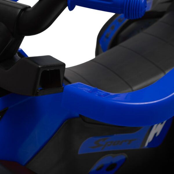 Blauwe/Zwarte Loopauto Quad Design met Duwstang - Afbeelding 5
