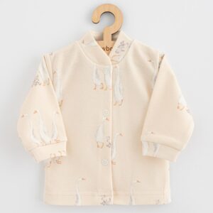 Vestje - Katoen - Beige - Eendenpatroon - Babykleding - Babyjas