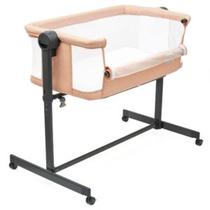 Cosleeper Wieg met Wielen - Hoogte Verstelbaar - Rose