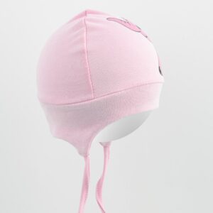 Babyhoedje - Roze - 3D-Oortjes - Olifantillustratie - 100% Katoen
