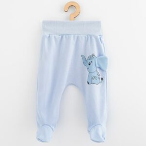 Babybroek - Lichtblauw - Olifant met 3D-oortje - 100% katoen