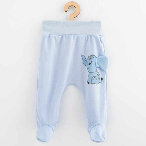 Babybroekje - Lichtblauw - Olifant met 3D-oortje - 100% katoen