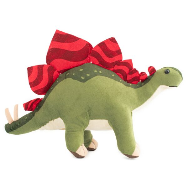 Pluche Stegosaurus Knuffel - Groene Dino 38 cm - Afbeelding 2