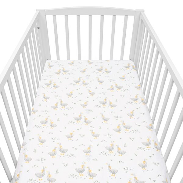 Hoeslakentje Babymatras - Eendjes Motief 120x60 cm