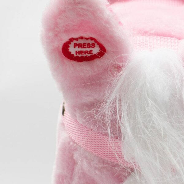Rosie Pluche Roze Stokpaard met Wielen en Geluid - Afbeelding 3