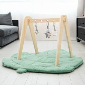 Houten Babygym met Bijtring en Rammelaar - Speelgoed