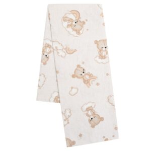 Hydrofiele doek - Teddy bear print - Beige - Zacht