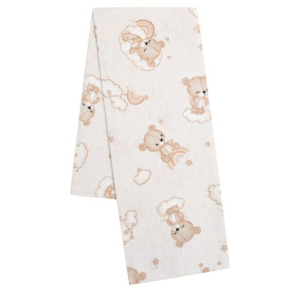Hydrofiele doek - Teddy bear print - Beige - Zacht