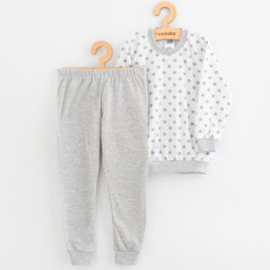 pyjama set - grijze sterren - lange mouwen - 100% katoen