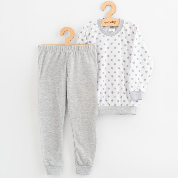 pyjama set - grijze sterren - lange mouwen - 100% katoen