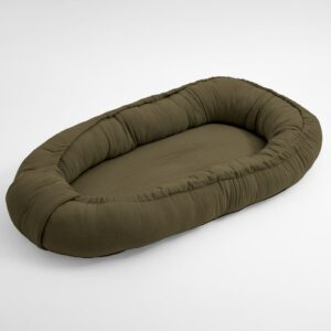 Babynestje Olijfgroen Pluche - Comfortabel 80x50 cm