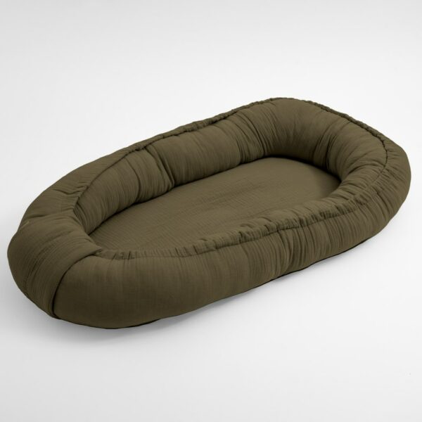Babynestje Olijfgroen Pluche - Comfortabel 80x50 cm