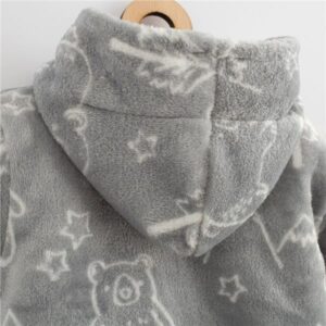 Baby insulated Wellsoft hoodie - grijs - capuchon - 100% katoen