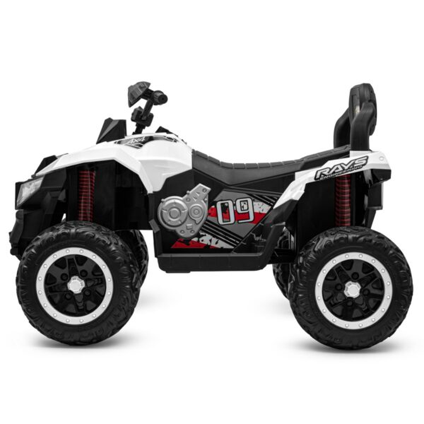 Kinder ATV Elektrische Quad Bike Wit/Rood - Speelgoed