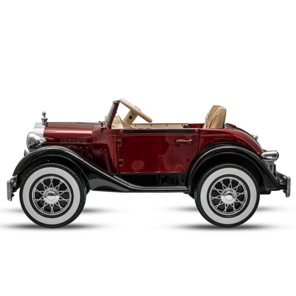 Classic Jaren 30 Speelgoedauto - Bordeauxrood Retro - Afbeelding 2