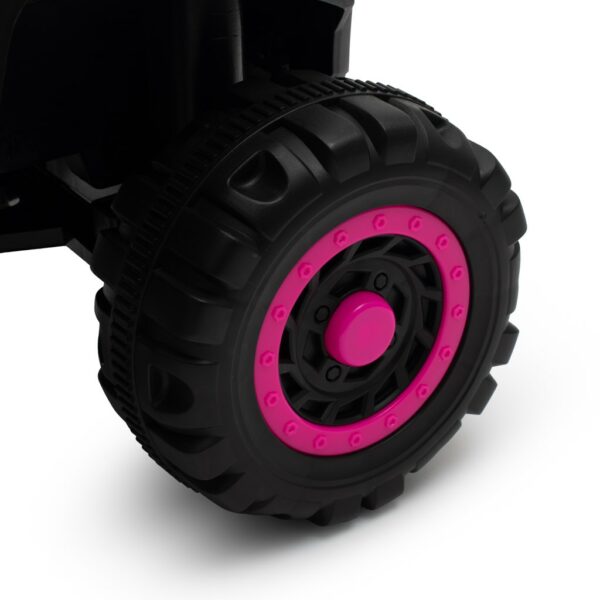 Kinderauto Quad Zwart Roze met Duwstang - Afbeelding 5