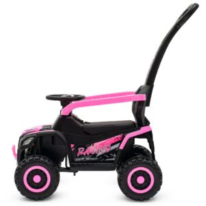 Roze Quad Speelgoedvoertuig met Handvat voor Kinderen