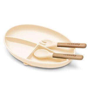 Beige Siliconen Eetset - Kindvriendelijk & Duurzaam