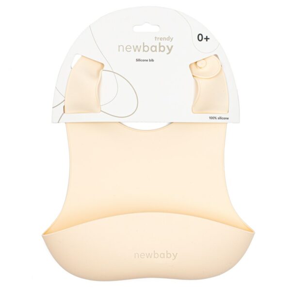 Slabbetje - Silicone - Beige - 100% BPA-vrij - Verstelbare nekband - Afbeelding 3