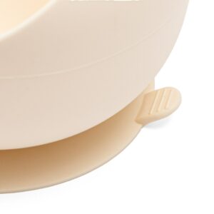 Siliconen Suction Kom - Veilig & Flexibel - Beige