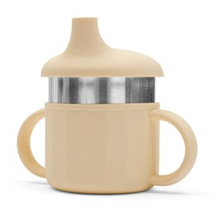 Baby Drinkbeker - Lichtbeige - Met Handvatten & Deksel