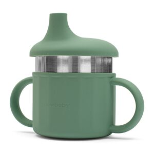 Groene 2in1 Drinkbeker van Siliconen voor Kinderen