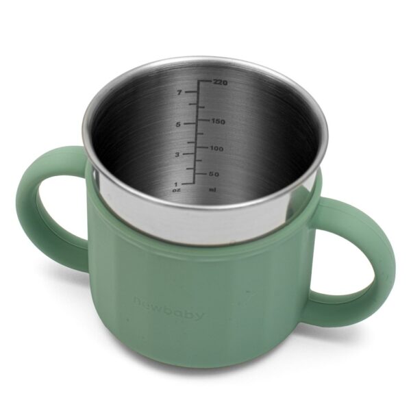 Groene 2in1 Drinkbeker van Siliconen voor Kinderen - Afbeelding 2