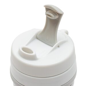 Grijze Opvouwbare Siliconen 2-in-1 Babybeker 350 ml