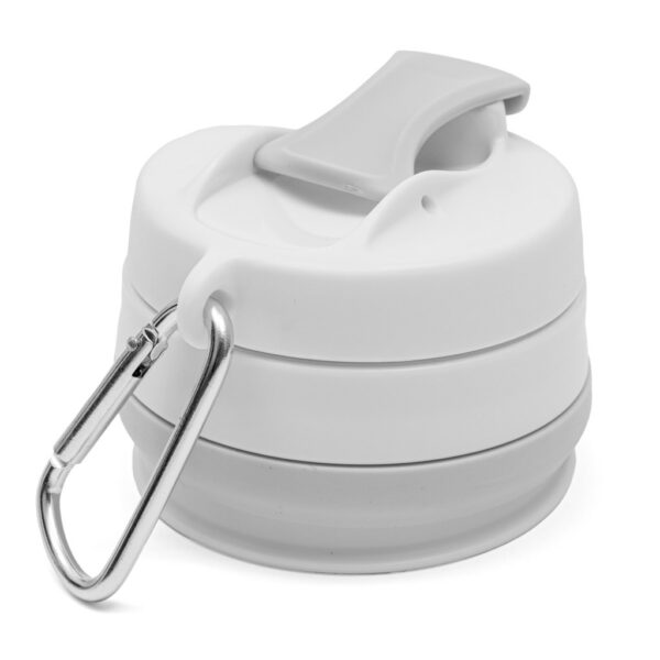 Grijze Opvouwbare Siliconen 2-in-1 Babybeker 350 ml - Afbeelding 2