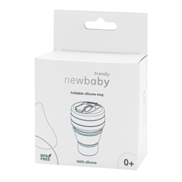 Grijze Opvouwbare Siliconen 2-in-1 Babybeker 350 ml - Afbeelding 3