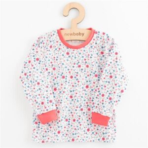 Kinderpyjama's - Katoen - Wit met bloemenprint - Rood met boorden