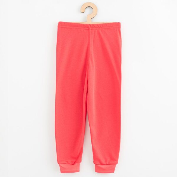 Kinderpyjama's - Katoen - Wit met bloemenprint - Rood met boorden - Afbeelding 2